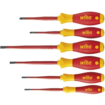 Afbeelding van Wiha 3201 ZK6 Schroevendraaierset VDE 6 delig Plat, Kruiskop Pozidriv