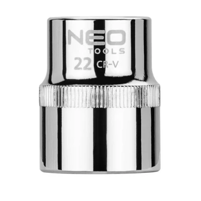 Afbeelding van NEO TOOLS 08 022 Steeksleutelelement 1/2 3124 22 mm Chroom vanadium staal SuperLock