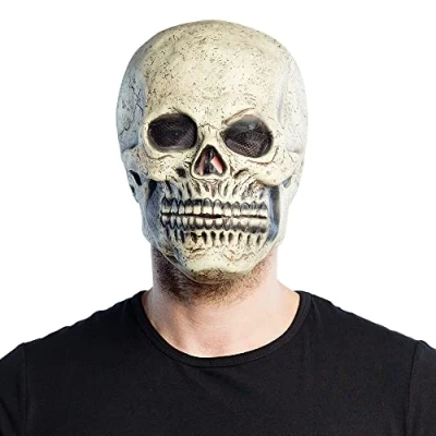 Afbeelding van Boland Latex hoofdmasker Skull Volwassenen Skelet Halloween en Horror