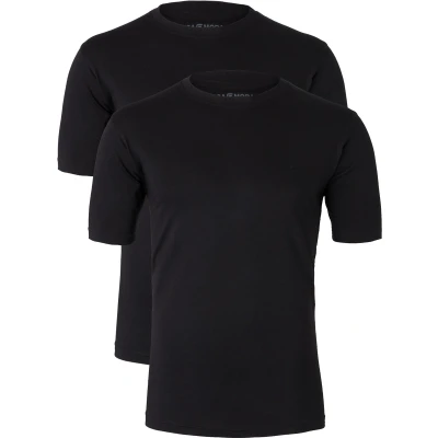 Afbeelding van Casa Moda T shirts (2 Pack) O neck zwart Maat XXXXL