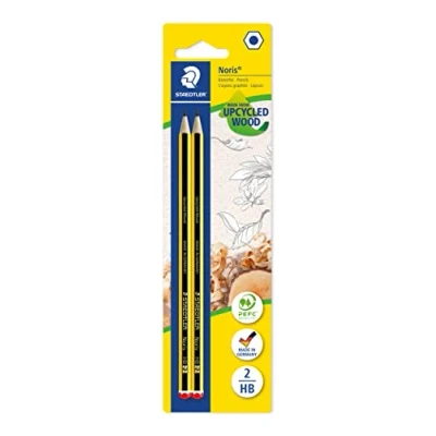 Image de Staedtler Noris 120, crayons à papier HB en bois de haute qualité, Étui blister 2 HB, 120 BK2D