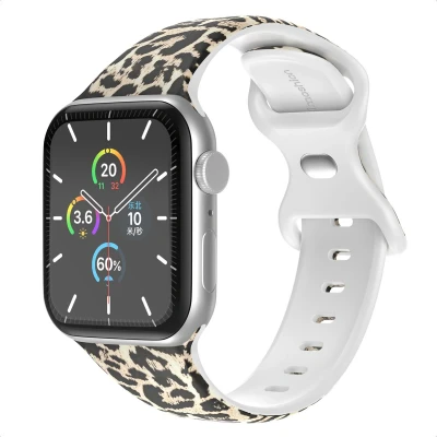 Afbeelding van imoshion Siliconen⁺ bandje voor de Apple Watch Series 1 t/m 10 / SE Ultra (2) (44/45/46/49 mm) Leopard