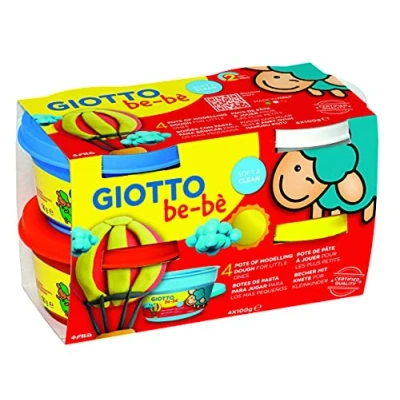 Afbeelding van GIOTTO 464901 Baby Dough R/Y/C/W 4X100G
