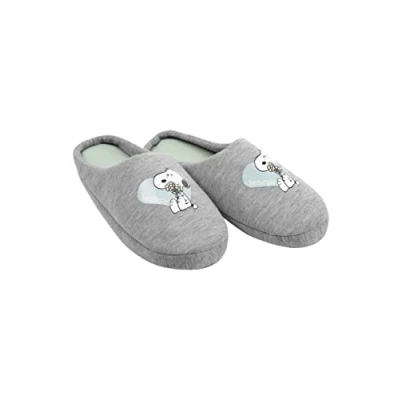 Afbeelding van United Labels The Peanuts Snoopy Damesslippers, grijs, grijs.
