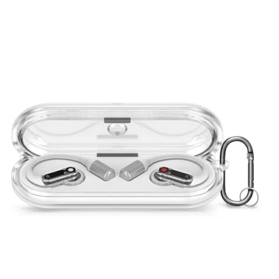 Afbeelding van kwmobile Earphones Case Compatible with Nothing Ear (Open) Crystal TPU Two Part Earbuds Transparent