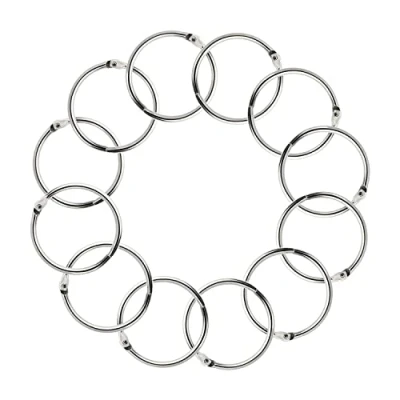 Afbeelding van Bindringen, 50 stuks metalen ringen, boekringen, sleutelhanger, mappen, voor doe het zelf, notitieboek, mobiele bladeren, album, plakboek, handwerk, zilver, 31 mm