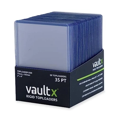 Afbeelding van Vault x 50 stuks 35 pt naadloze premium harde kaarthouder 7,6 10,2 cm voor verzamelkaarten en sportkaarten