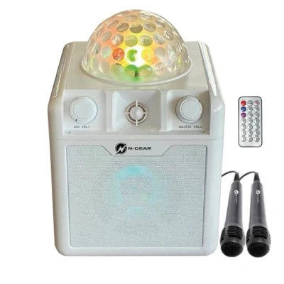 Afbeelding van N Gear Disco Block 410 WH Karaokesysteem Wit