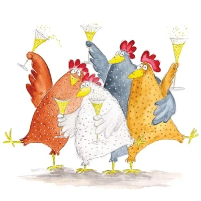 Afbeelding van Celebrating Chickens handdoek