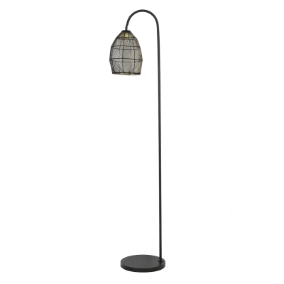 Afbeelding van Meya vloerlamp 34x30,5x172 cm zwart/goud