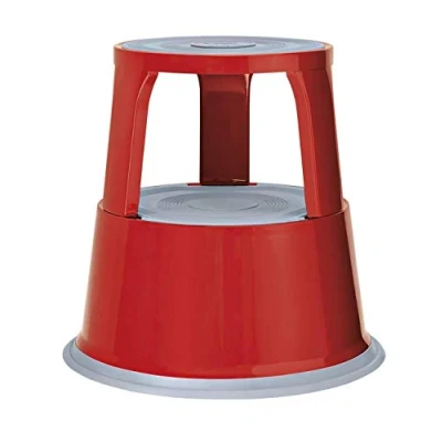 Afbeelding van Wedo Rollhocker, Metalen Opstapkrukje Rood