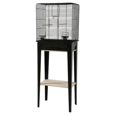 Afbeelding van Zolux Vogelkooi Chic Loft Met Meubel Zwart 124X44,5X28 cm Hoogte kooi zonder meubel: 54 (406269)