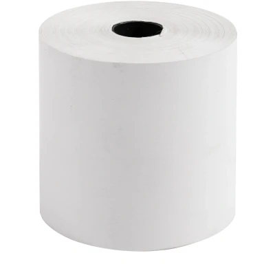 Afbeelding van Exacompta Ref. 44829E Karton met 50 spoelen voor krat 80 x 75 mm 1 thermische vouw 44g/m² BPA vrij wit (+ of 2m) m waarschuwing aan einde van de rol standaard 12 doorn
