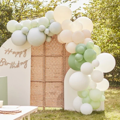 Afbeelding van Ballonboog DIY saliegroen, wit en nude per kit