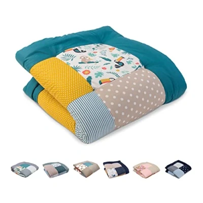 Afbeelding van ULLENBOOM kruipdeken voor baby&#039;s, 80 x cm, 100% Oeko Tex, gemaakt in de EU, dik gevoerd, jong, ideaal als babyspeelmat, motorische mat en vloermat kinderen