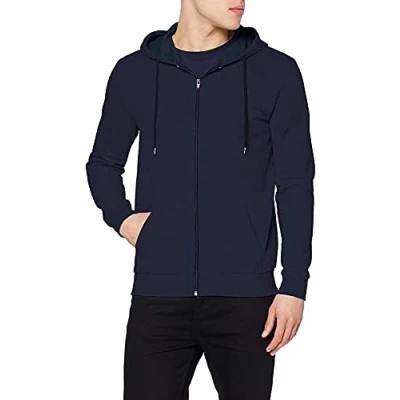 Image de FM London Sweat à Capuche Zippé pour Homme Idéal Vêtements Décontractés et Sportifs Doublure en Polaire Douce