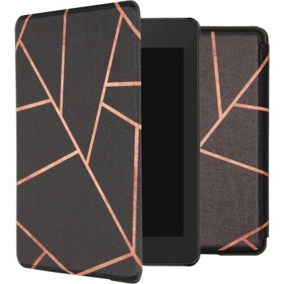 Afbeelding van iMoshion Ereader Cover / Hoesje Geschikt voor Amazon Kindle Paperwhite 4 Design Slim Hard Case Bookcase Zwart Black Graphic