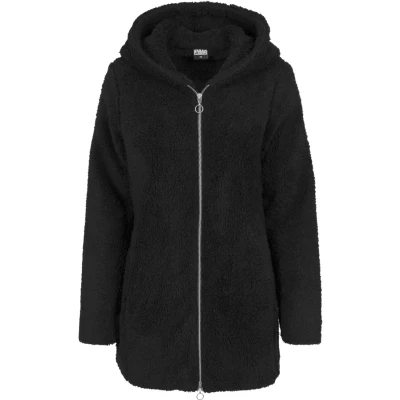 Afbeelding van Urban Classics Ladies Sherpa Jacket Winterjas, Dames, Maat: Large, Black
