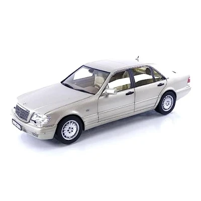 Afbeelding van Norev Mercedes Benz S600 1997 Silver 1:18 Miniature, 183723, zilver, 1/18e