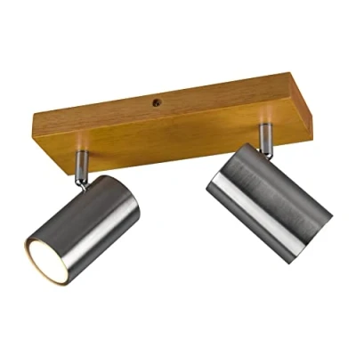 Afbeelding van TRIO MARLEY Spot Nikkel mat excl. 2x GU10 4,5W Houten element