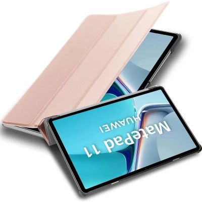 Afbeelding van Cadorabo Tablet Hoesje geschikt voor Huawei MatePad 11 (10.95 inch) in PASTEL ROZE GOUD Ultra dun beschermend geval met automatische Wake Up en Stand functie Book Case Cover Etui