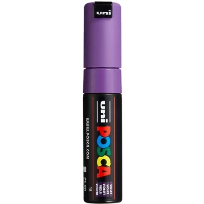 Afbeelding van uni ball Paint Marker op waterbasis Posca PC 8K paars 6 stuks