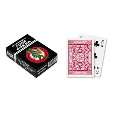 Afbeelding van Dal Negro Speelkaarten Met Bloemenpatroon Poker Karton Rood