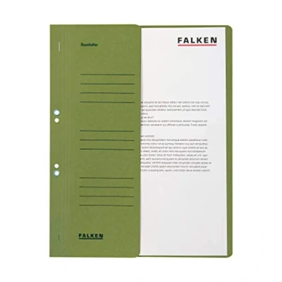 Afbeelding van Falken, 80000490001F, set van 50 mappen met ogen, voor gebruik in een map hendel, het vasthouden A4 vellen, halve dekking, 250 g/m², kleur: groen