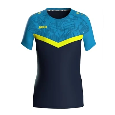Afbeelding van JAKO T shirt Iconic marine blauw/fluogeel 34 / 44