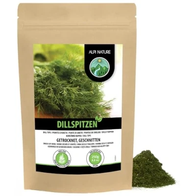 Image de Alpi Nature Aneth Séché 250g, Pointes d&#039;Aneth et Frotté pour Cornichons, Sauces Marinades