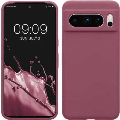 Afbeelding van kwmobile telefoonhoesje geschikt voor Google Pixel 8 Pro Hoesje met siliconen coating Smartphone case in orchidee paars