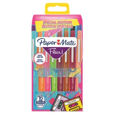 Image de Feutre d&#039;écriture Papermate Flair Tendance Rétro Pointe Moyenne