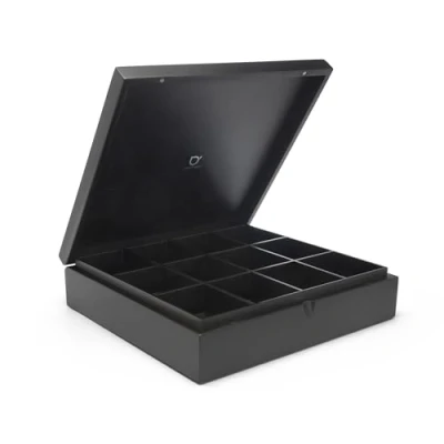 Afbeelding van Bredemeijer Tea box 12 comp. without window black