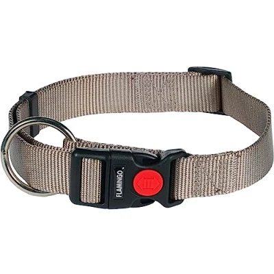 Afbeelding van Hond Halsband Ziggi Greige L 45 65cm 25mm