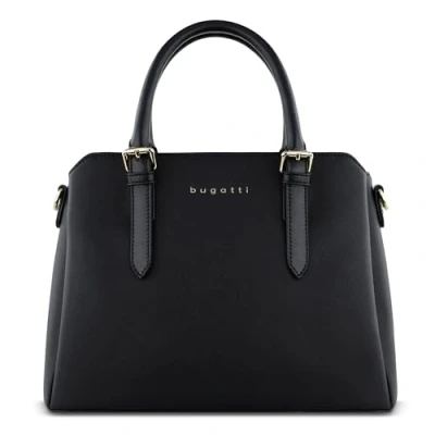 Afbeelding van bugatti handtas schoudertas Ella Hand Bag Black Saffiano zwart
