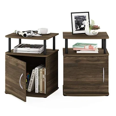 Afbeelding van Furinno Moretti Modern Lifestyle Computerbureau, 90 cm breed, Frans eiken grijs
