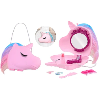 Afbeelding van Johntoy Eenhoorn Beauty Case, 16dlg.
