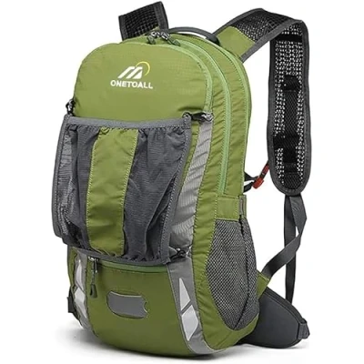 Afbeelding van LOCAL LION Fietsrugzak, 20 l/28 l, met regenbescherming, voor dames en heren, rugzak elastisch draagsysteem, waterdicht fietsen, sport, universiteit, school, wandelen, trekking, kamperen, bergbeklimmen