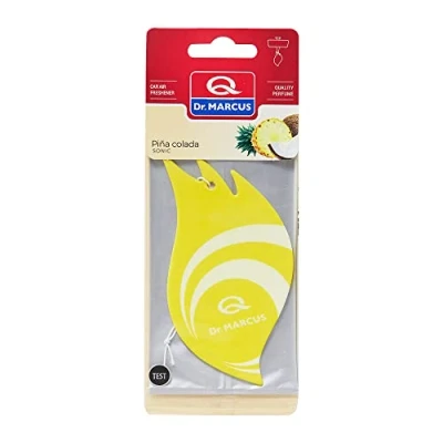 Afbeelding van Dr. Marcus Sonic Pina Colada auto geurhanger tot 49 dagen geurverspreiding Exclusieve neutrafresh technologie Luchtverfrisser 15 Gram