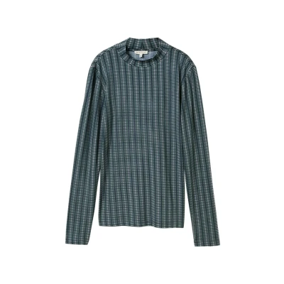 Afbeelding van TOM Tailor Longsleeve, Dames, Maat: Large, Contemporary navy check