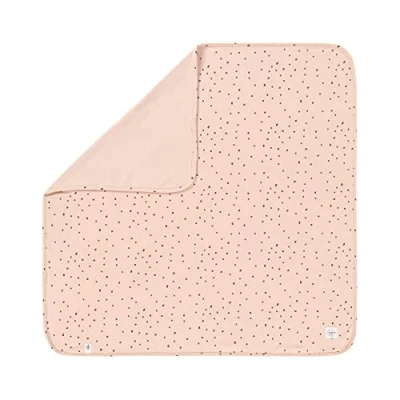 Afbeelding van Lassig Interlock GOTS Dots Powder Pink 80 x cm Wiegdeken 1542023772
