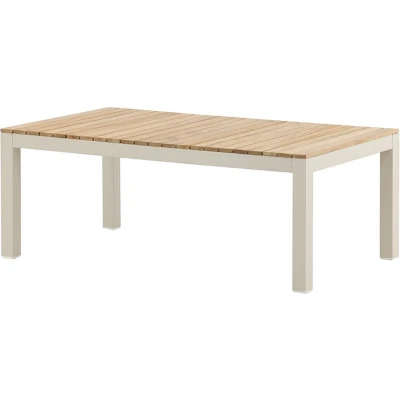 Afbeelding van Nest outdoor Milena aluminium tuin salontafel beige 120 x 70 cm