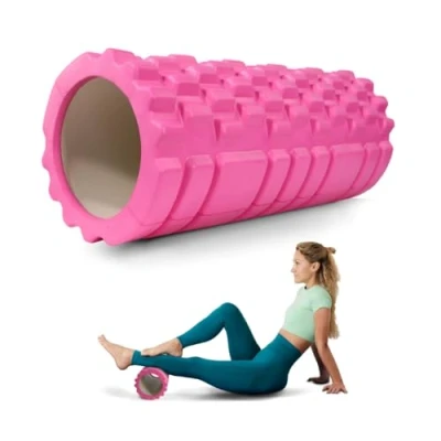 Afbeelding van Mobiclinic® FitRoller Foam Roller Schuimroller en EVA schuim 14x33 cm Pilates Yoga Rekoefeningen Draagbaar Multifunctioneel gebruik Voor het hele lichaam 3 Intensiteitsniveaus Bubblegum roze