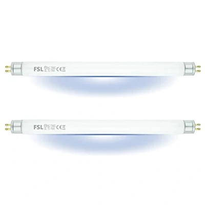 Afbeelding van FSL T5 F6W BL reservelamp voor vliegendoder, uv buis van 22,6 cm, muggendoder/insectendoder, 12 W (2 stuks)