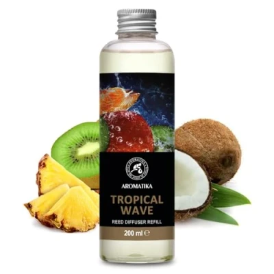 Afbeelding van Navulverpakking voor tropische golven, 200 ml, fruitig aroma, fris en duurzaam luchtverfrissers, aromatherapie, Reed Refill Tropical Wave