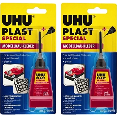Afbeelding van UHU Plast Spezial 45885 Modelbouwlijm, 30 g met fijne punt (2 x Special g)
