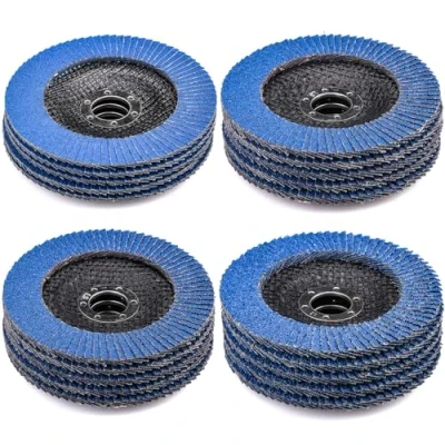 Afbeelding van HATANSE Set van 20 lamellenslijpschijven Ø 125 mm x 22 korrel 40 60 80 120 voor haakse slijper polijstmachine
