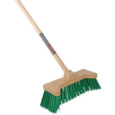 Afbeelding van Talen Tools Bezem Buldozer 32 cm Groen Inclusief Steel