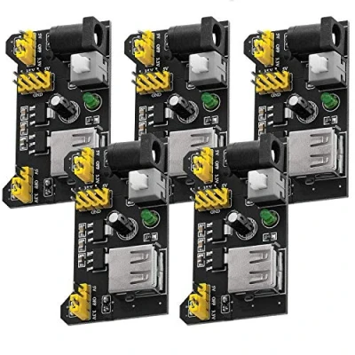 Afbeelding van AZDelivery 3 x MB102 Breadboard Voedingsadapter Voedingsmodule 3.3V/5V compatibel met Arduino Inclusief E Book!