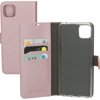 Afbeelding van Mobiparts Saffiano Wallet Case Samsung Galaxy A22 5G (2021) Pink